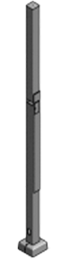 Square Straight Hinged Steel Poles